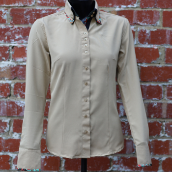 2 Tone Collar Button Show Shirts