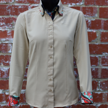 2 Tone Collar Button Show Shirts