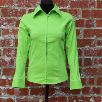 Cotton Lycra Front Zip Fitted Show Shirts