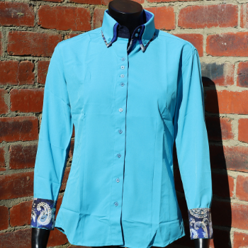 2 Tone Collar Button Show Shirts